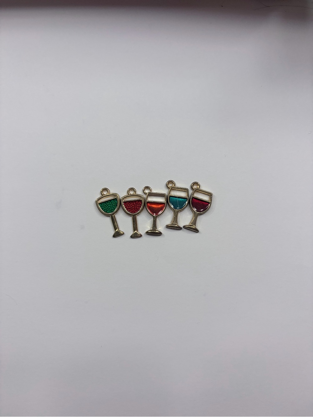 Amazon Wine Glass Charms Enamel Red Green Teal Pink